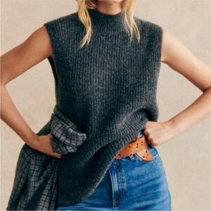 Sezane Gustave Jumper / Sweater Vest size xs nwt new baby alpaca merino wool